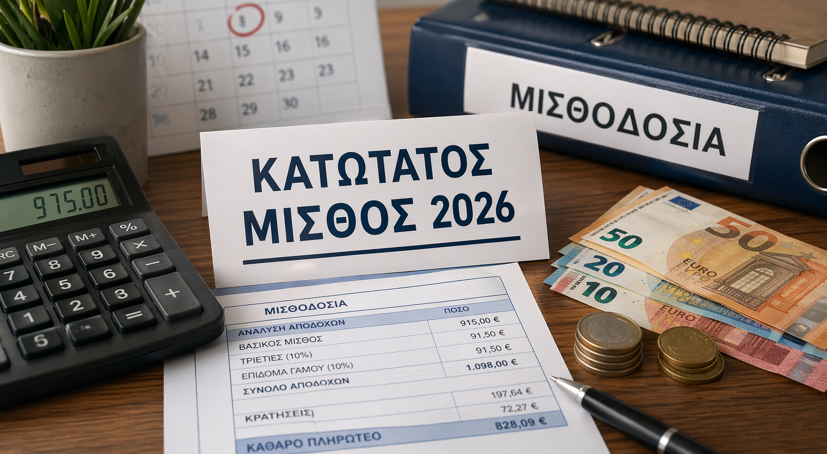 Κατώτατος μισθός 2026: Η νέα αύξηση και πώς επηρεάζει επιδόματα και δώρα